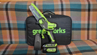 Цепная мини пила аккумуляторная Greenworks 2008707, 24V, 15см, бесщеточная, без АКБ и ЗУ #31, Ростислав Г.