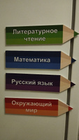 Таблички указатели для начальной школы, 6шт., 30х7,5см #2, Диана Х.