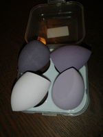 Спонж для макияжа / бьюти набор 4 спонжика яйцо в футляре для нанесения тонального крема #1, Алёна С.