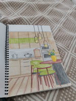 Раскраска скетчбук OUTLINES Interior Designer Vol. 2 Дизайн интерьера 2 (244ID2) #12, Елена В.