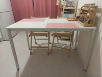 Стол кухонный 120х70 см прямоугольный Millwood Сеул, белый с белыми опорами, ЛДСП #2, Евгения А.