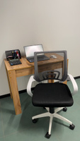 Кресло компьютерное офисное, черный/белый, обивка сетка/ткань, крестовина пластик, HELE #16, Ася З.