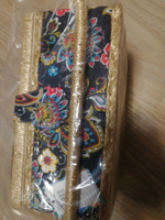 Шкатулка для рукоделия и шитья с органайзером, синяя "Турецкий огурец" #14, Марина Н.
