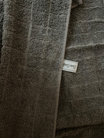 Полотенца махровые для лица и рук (2 шт) - 50х80см, с петелькой, Casa Conforte Порто коричнево-серое в клетку #116, Рузанна Ц.