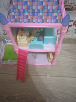 Игровой набор Playtown Дом для кукол "Вилла с балконом", 2 этажа, с куклой #80, Ольга Ч.