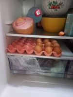 Контейнер для хранения яиц в холодильнике, подставка для яиц 15 ячеек, цвет коралловый #6, Юля