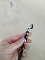 Карандаш для бровей со щеточкой Ushas Eyebrow Pencil тон 01, Черный / инструмент для идеальной формы и цвета бровей #93, Альбина К.