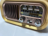 Ретро радиоприемник Bluetooth FM USB MP3 TF SD, MyLatso портативный радио плеер с работой от аккумулятора, батарейки или сети #2, Павел В.