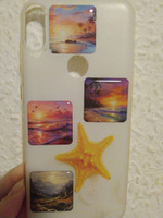 3D стикеры ISBC на телефон с закатом. Набор объемных наклеек на чехол. Серия "Природа" #7, Виктория М.