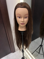 Учебная голова манекен для парикмахера, 100% протеин,темно-коричневый #7, Ермолович Анастасия Петровна