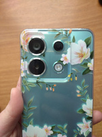 Силиконовый чехол на Poco X6/Redmi Note 13 Pro 5G / Поко Х6/Редми Нот 13 Про, Beautiful white flowers, прозрачный #33, Ирина В.