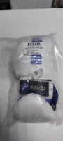 Перчатки боксерские Rusco Sport бело-синие, 4 OZ #75, Нина М.