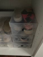Прозрачные пластиковые коробки для хранения обуви складные S-house / набор 10 штук #16, Елизавета З.