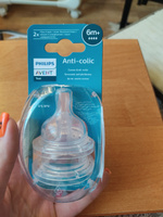 Соска силиконовая Philips Avent Anti-colic SCY764/02 быстрый поток от 6 мес, 2 шт #110, Алла М.