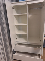 Шкаф для одежды белый распашной шкаф с ящиками в детскую в спальню для вещей #2, Ксения Б.