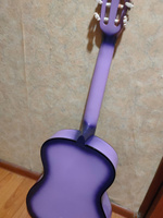 Классическая гитара с аксессуарами Набор начинающего гитариста (размер 7/8) фиолетовый #18, Юра к.