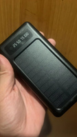 Мощный портативный повербанк 50000mAh, Внешний аккумулятор, встроенные кабеля, солнечная батарея, фонарик, IOS/Android, подарок мужчине/женщине, черный #13, Фаина В.