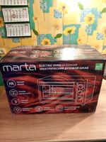 Духовка электрическая настольная MARTA MT-EO4430B с конвекцией, подсветкой, 30 литров, черный жемчуг #2, андрей л.