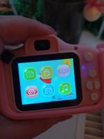 Детский цифровой фотоаппарат с селфи камерой и играми для девочки, мальчика, игрушечная фотокамера для детей ударопрочная 1080p Full-HD, Единорог для ребенка #3, Емельяненко А.