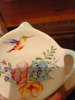 Подставка под чайный пакетик Доляна "Пташка", размер 12х8,4 см, цвет белый #41, Анна Л.