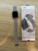 Ремешок UNIQ Dante для смарт часов Apple Watch 45 / 44 / 42 mm / мм / на умные часы Эпл Вотч серии 3, 4, 5, 6, 7, 8 и SE плетеный из нержавеющей стали, сияющая звезда #3, Анна В.