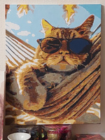 Картина по номерам "Кот в очках", холст на подрамнике 40x50 #12, Вероника Т.