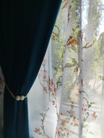 Curtain & Textile Тюль высота 180 см, ширина 300 см, крепление - Лента, Белый, темно-розовый #40, Мария К.