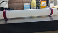 Скалка для теста кондитерская с ограничителями KONFINETTA, длина 23 см, цвет белый #59, Татьяна Котлярова