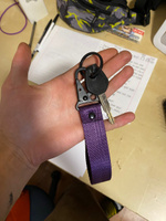Брелок для ключей с карабином и лентой-браслетом, фиолетовый 16см #72, Леонид Т.