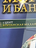 Журнал Монеты и банкноты с вложениями №362 + лист для хранения монет 1 цент (Британская Малайя ) 1943-1945гг #14, Диана П.