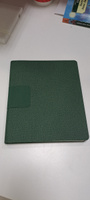 Бизнес-блокнот "Tweedi" 150х180 мм/темно-зеленый, гибкая обложка, в линейку #1, Юлия А.