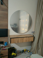 Зеркало настенное для ванной КерамаМане 90*90 см со светодиодной сенсорной тёплой подсветкой 3000 К #31, Арина М.