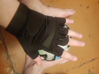 Тактические перчатки спортивные без пальцев черные L для занятий на тренажерах для тяжелой и легкой атлетики, для турника и брусьев, качалки, воркаута, для фитнеса, для велоспорта и активного отдыха #72, Елена В.