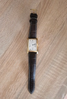 Ремешок для часов 22мм, кожаный, коричневый с белой строчкой KMV #1, Владимир П.
