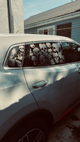 Наклейка на стекло авто "Череп" черная матовая #6, Валерия О.