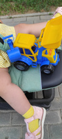 Синий трактор с ковшом машинка строительная детская #24, Любовь С.