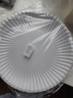 Одноразовые бумажные тарелки, картон, белые, для пиццы, д240 мм, 50 шт #7, Ирина П.
