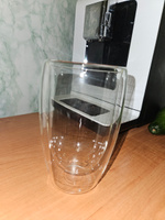 Стаканы с двойными стенками для кофе Набор бокалов для чая Термостойкие стеклянные прозрачные для напитков, воды, сока, 450 мл ThermoGlass #6, Антон С.