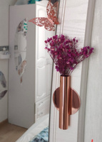 Декоративная настенная ваза-держатель для искусственных цветов розовое золото #2, Светлана М.