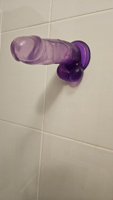 PipeDream King Cock Clear, Cock with Balls 7" Фаллоимитатор с мошонкой, прозрачный/фиолетовый (20.3 х 4 см) #2, Любовь М.