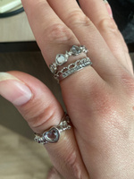 Комплект женских колец из 3 штук, регулируемые кольца набор #3, Валерия К.