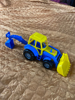 Синий трактор с ковшом машинка строительная детская #9, Виктория С.