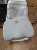 Ортопедическая подушка на стул из пены с эффектом памяти/ Корректор осанки, серый #4, Лариса О.