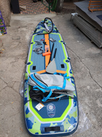 Надувная серфинг доска SUP board TOURUS 11.6 TS-AB01 (350х91х15 см) с рюкзаком, веслом, насосом и страховочным лишемSUP-доскаSUP-доска #35, Иван З.