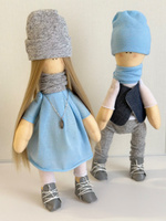 Интерьерные куклы тильды "Ник и Нати", набор для шитья, 18 х 22.5 х 4.5 см #3, Екатерина С.