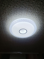 Люстра потолочная светодиодная, круглая, MyLight, белая, с пультом управления, для всех видов потолков, 101514-500 LED 96W, потолочный светильник #4, Алексей С.