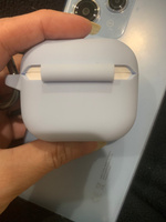 Силиконовый чехол для наушников AirPods 3 с карабином / Аирподс 3 / Голубой #33, Людмила Д.