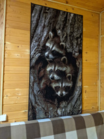 Ковер на стену, ковер-картина (еноты), размер 0.8 х 1.5 м, Витебские ковры #115, Светлана П.