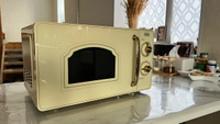GFGRIL Микроволновая печь соло GF-MWO202-beige, 20 л, 700 Вт, дизайн Rustic, цвет бежевый #1, Наталья А.