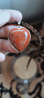 Винтажное ожерелье, чокер VTG "Дикое сердце", велюровый тросик, латунь, натуральный камень #1, Ольга Б.